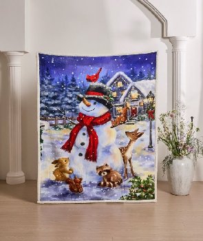 Snowman with Forest Friends